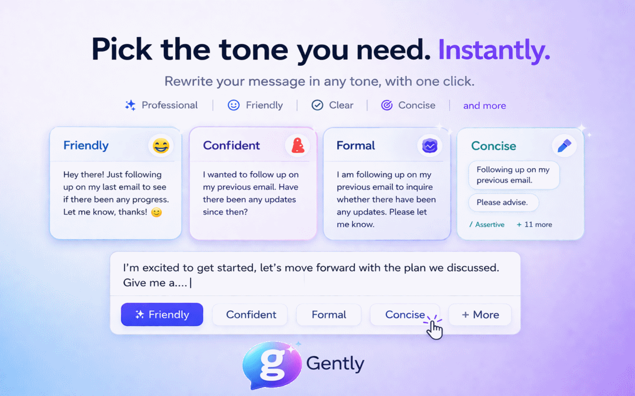 Pick the tone you need in one click