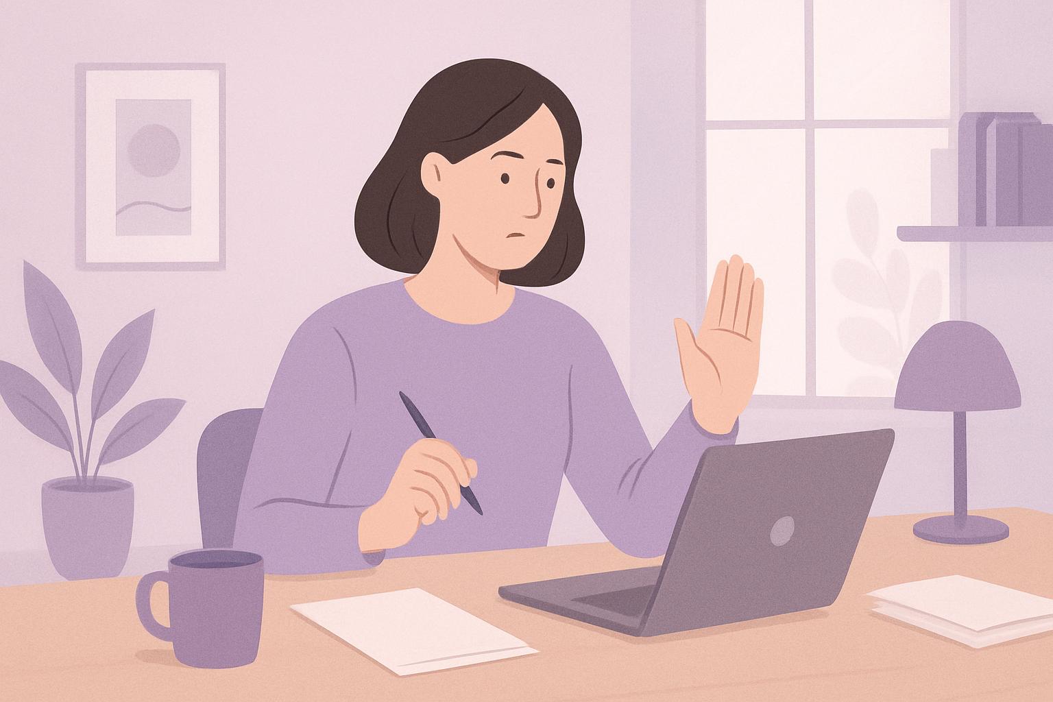AI illustration: How to Choose the Right Tone When Saying No to Extra Work
